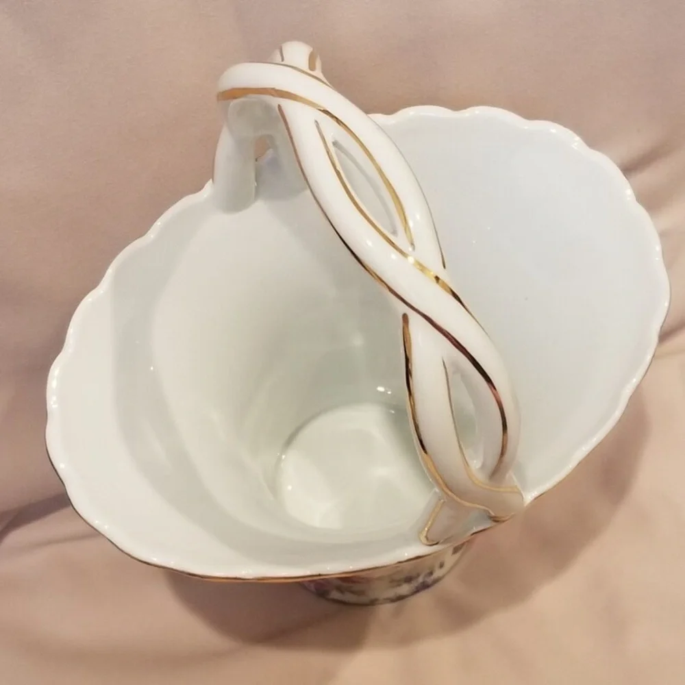 La Dolce Vita by JA Designs Flower Vase with Gold Rim